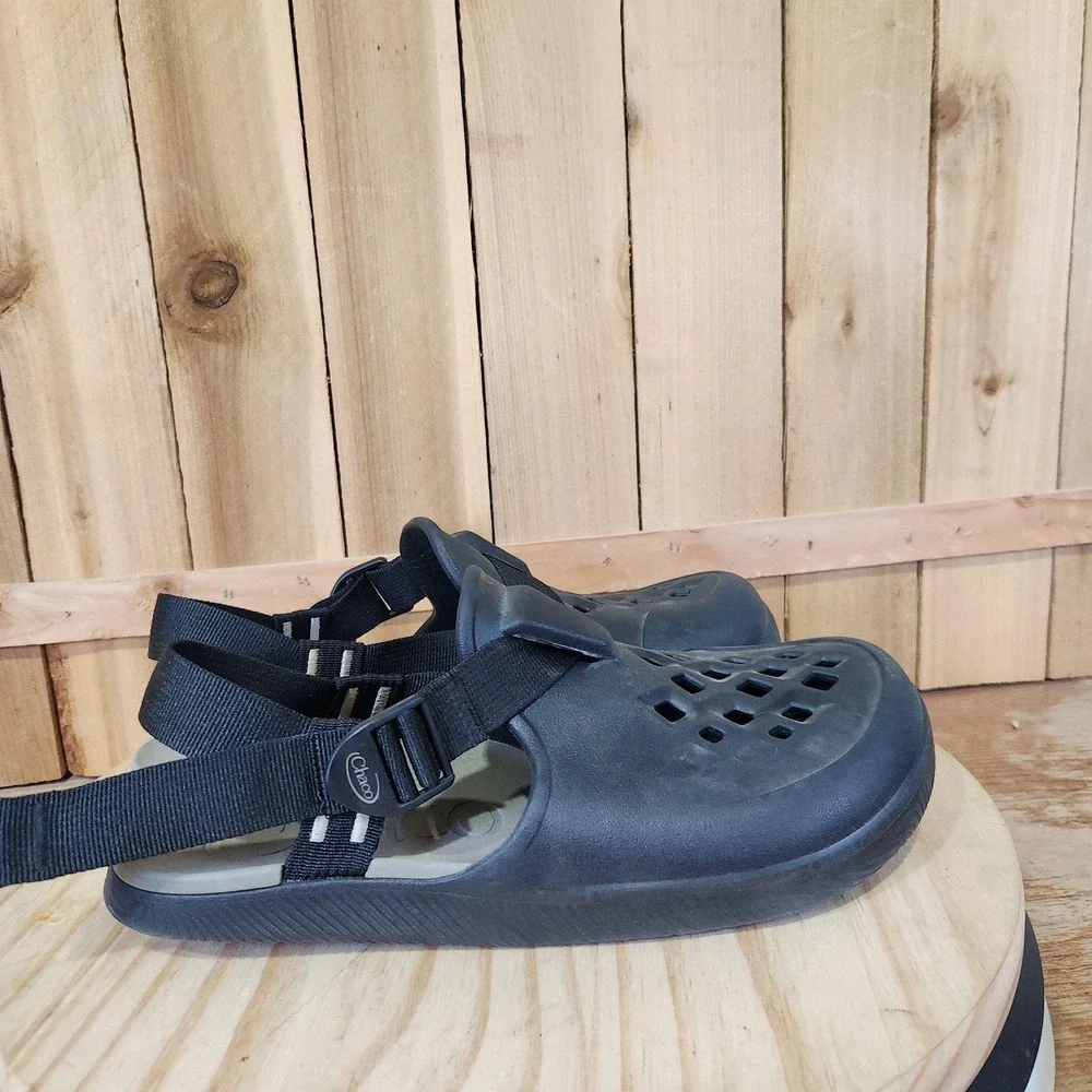 Chaco Chillos Clog Sandals Shoes Mens 10 Black Closed Toe Adjustable Outdoor